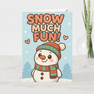 Tarjeta Muñeco de Nieve Navideño Adorable