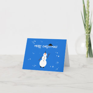 Tarjeta Muñecos de nieve divertidos 