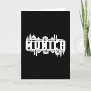 Tarjeta Munich Alemania City Cityscape divertida idea de r