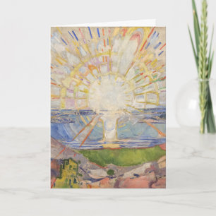 Tarjeta Mural Edvard Munch Pintando El Sol (Solen) (1911)