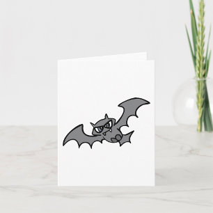 Tarjeta Murciélago vampiro maligno espeluznante kawaii