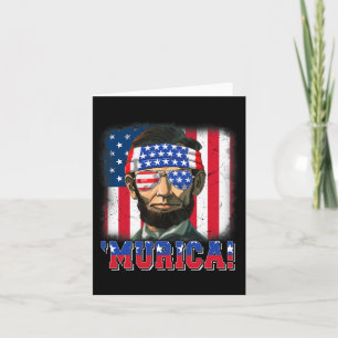 Tarjeta Murica Abe Lincoln 4 De Julio Murica Patriótica Me