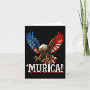 Tarjeta Murica Bald Eagle 4 De Julio Bandera Estadounidens