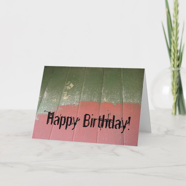 Tarjeta Muro de construcción abandonado, ¡Feliz cumpleaños (Anverso)