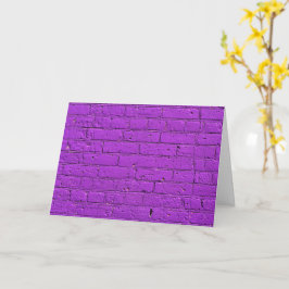 Tarjeta Muro de ladrillo morado pintado