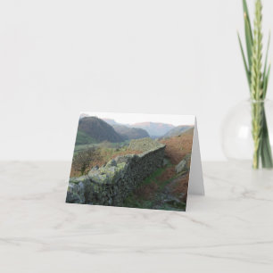 Tarjeta Muro de piedra seca por encima de Thirlmere, distr