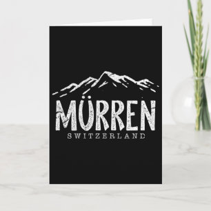 Tarjeta Murren Suiza Montañas Suizo Esquiador Esquí Di