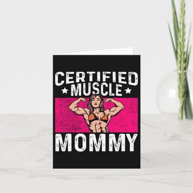 Tarjeta Músculo certificado mami bodybuilder Día Gy (Anverso)
