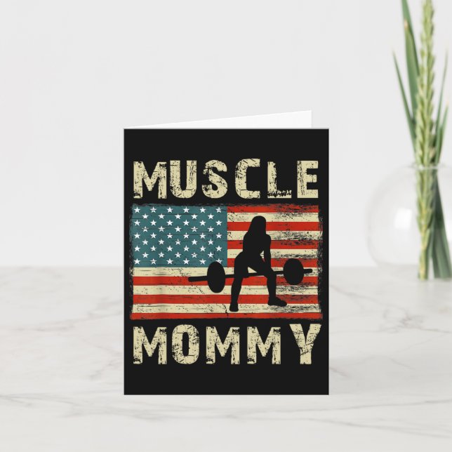 Tarjeta Músculo Mami Mujeres Bodybuilding Bodybuilder Weig (Anverso)