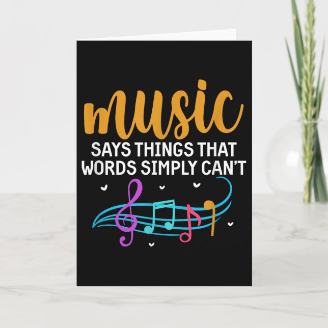 Tarjeta Music Says Things That Words Simply Can't Music No (Anverso)