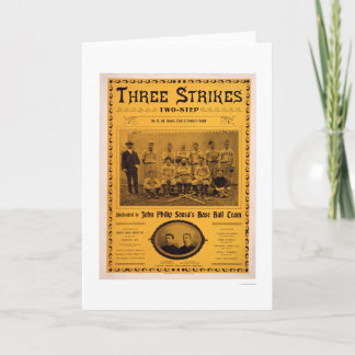 Tarjeta Música 1902 del equipo de béisbol de Sousa