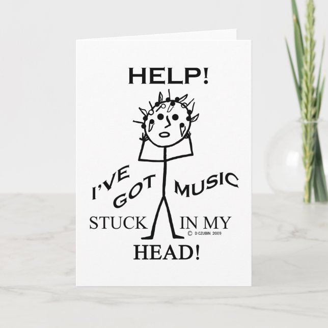 Tarjeta Música atascada en mi cabeza (Anverso)