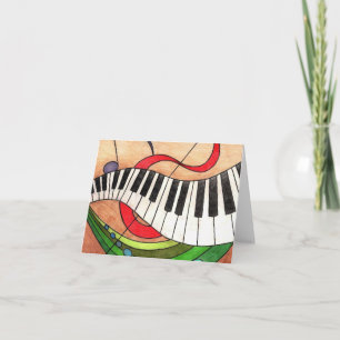 Tarjeta Música colorida