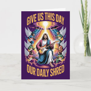 Tarjeta Música Cristiana de Guitarra Divertida Cumpleaños