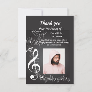 Tarjeta Música de agradecimiento y simpatía Músico