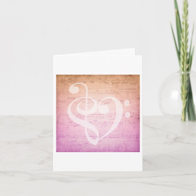Tarjeta Música de amor (Anverso)