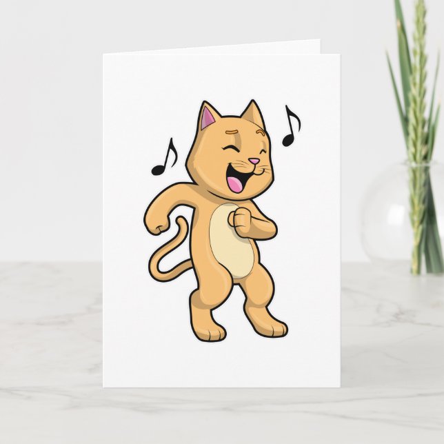 Tarjeta Música de baile de gato (Anverso)