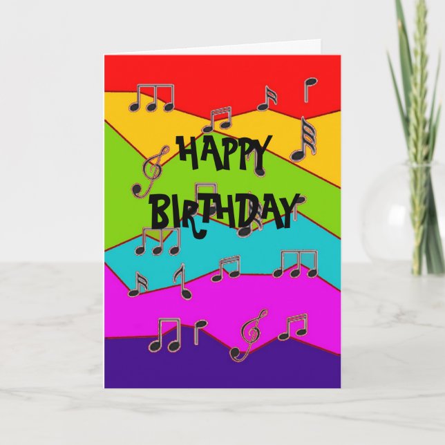 Tarjeta Música de cumpleaños (Anverso)