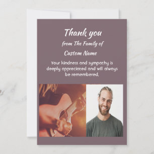 Tarjeta Música de Guitarra de Agradecimiento y Simpatía