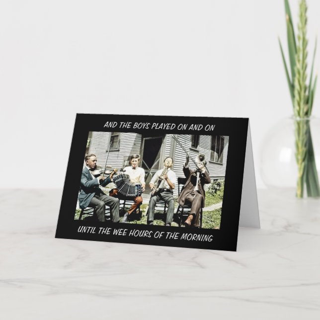 TARJETA MÚSICA DE LA BANDA DE 4 PIEZAS DE 1920 (Anverso)