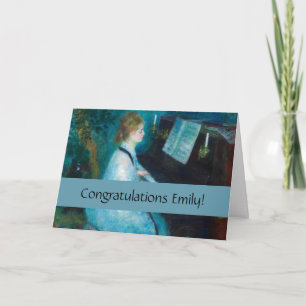 Tarjeta Música de piano de mujer de Renoir