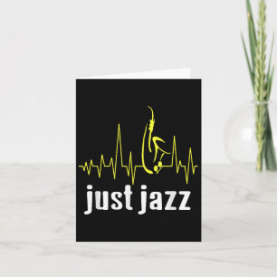 Tarjeta Música de solo de jazz saxofón cool ritmo cardíaco