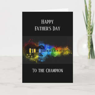 Tarjeta Música del Día del Padre Músico Guitarra