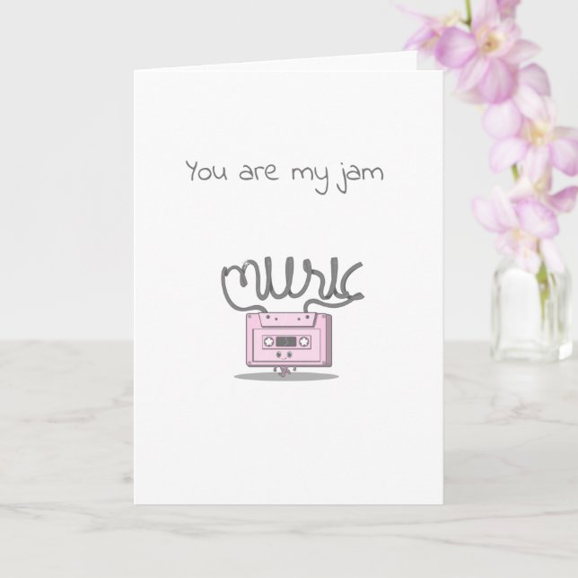 Tarjeta música divertida de San Valentín/aniversario (Orquídea)