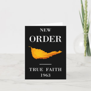Tarjeta Música divertida vintage de New Order True Faith