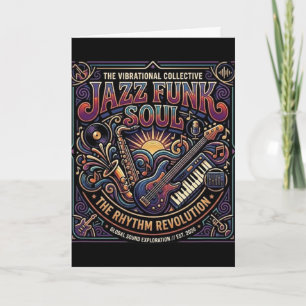 Tarjeta Música Jazz Funk Soul Ambiente Retro Revolución de