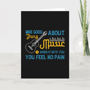 Tarjeta Música - No hay dolor cuando la música te golpea