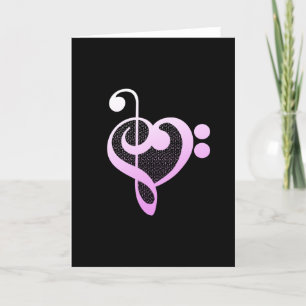 Tarjeta Música rosa Músico Corazón