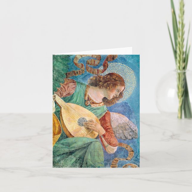 Tarjeta Musical angel playing guitar (Anverso)