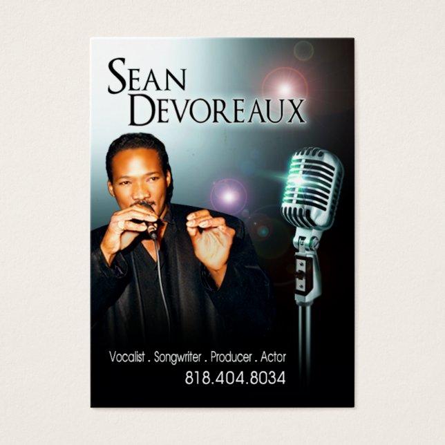 Tarjeta musical de Sean (Frente)
