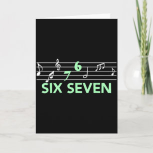 Tarjeta Musical Divertido 67 Meme de Música Slang Seis Sie