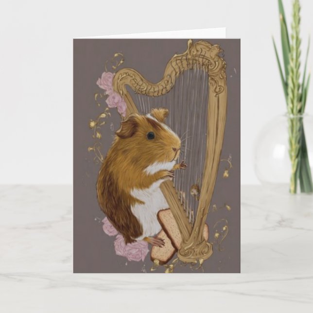 Tarjeta Musical Guinea Pig Greeting Card (Anverso)