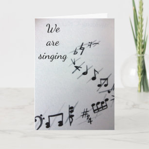 TARJETA MUSICAL NOTES  ***GROUP BIRTHDAY CARD***