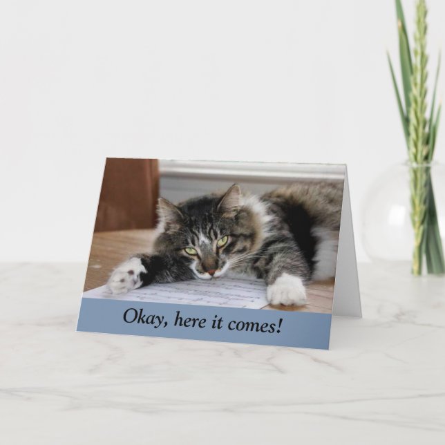 Tarjeta musical para el gato grande (Anverso)