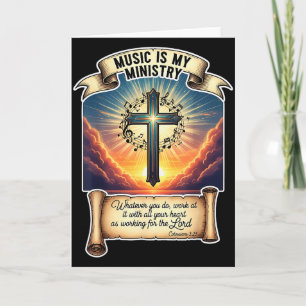 Tarjeta Músico Cristiano La Música Es Mi Ministerio Maestr