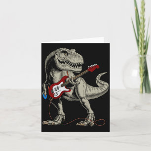 Tarjeta Músico de guitarra eléctrica acústica para dinosau