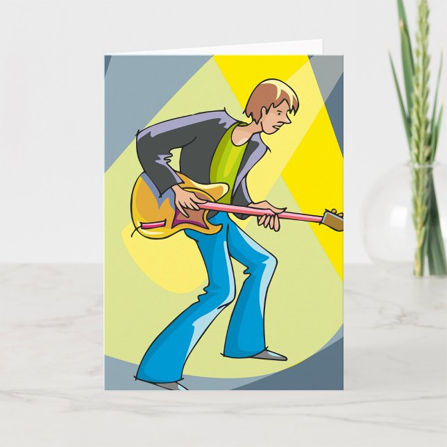 Tarjeta Músico del estilo de los 70 del Rock Guitarist (Subido por el creador)