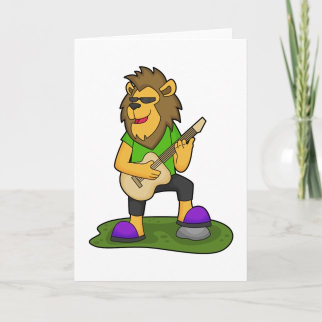 Tarjeta Músico León Música de Guitarra (Anverso)