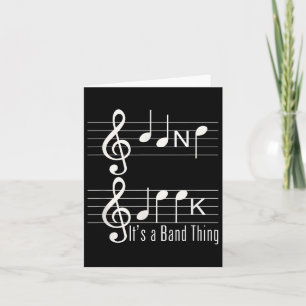 Tarjeta Músicos Band Geek Music Notes Spelny T S