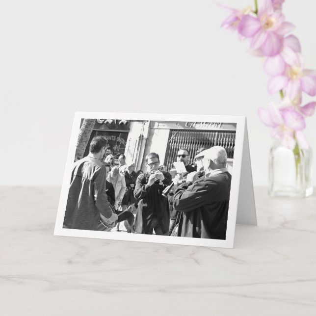 Tarjeta Músicos de Lliria, retrato español (Orquídea)