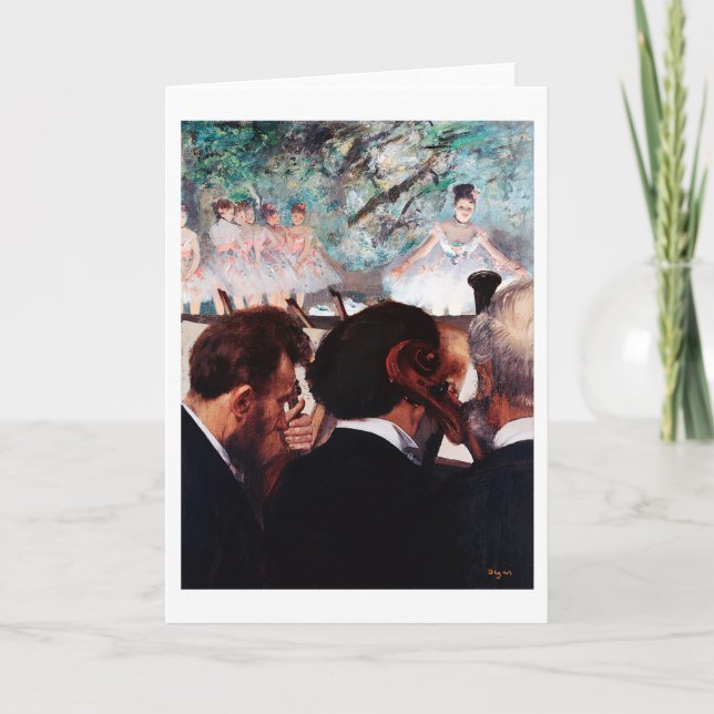 Tarjeta Músicos de orquesta, Edgar Degas (Anverso)