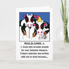 Tarjeta Músicos Graciosos Saludos de Cumpleaños