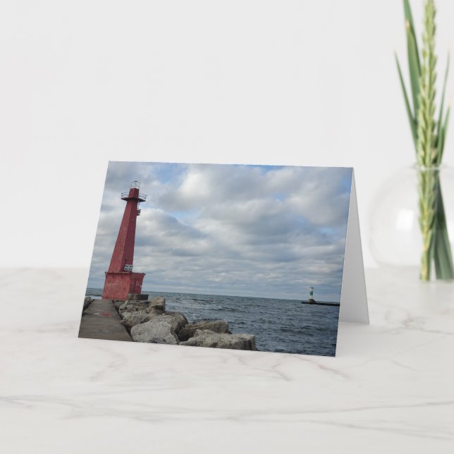 Tarjeta Muskegon South Breakwater Light (Anverso)
