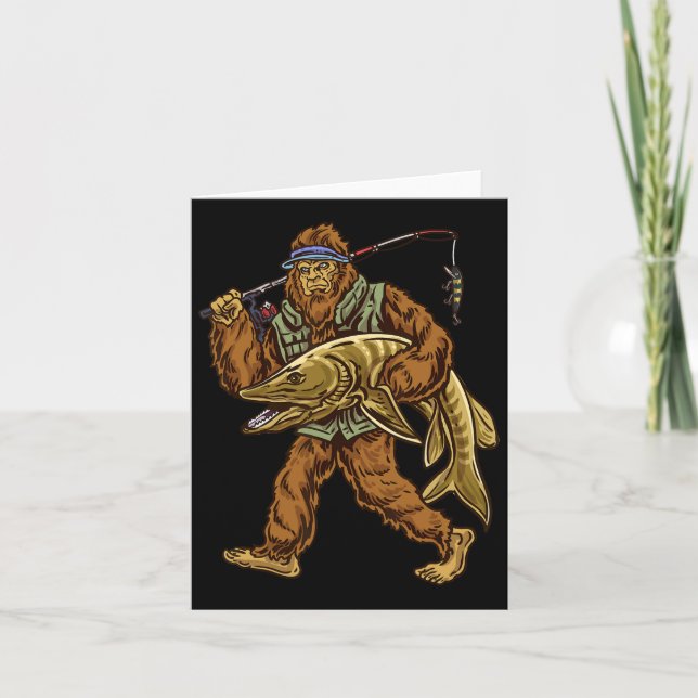 Tarjeta Muskie Fishing Pescadores de la caza de musgos (Anverso)