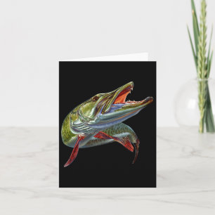 Tarjeta Muskie Hunter Musky Fisher Lure Fly Fishing Nov