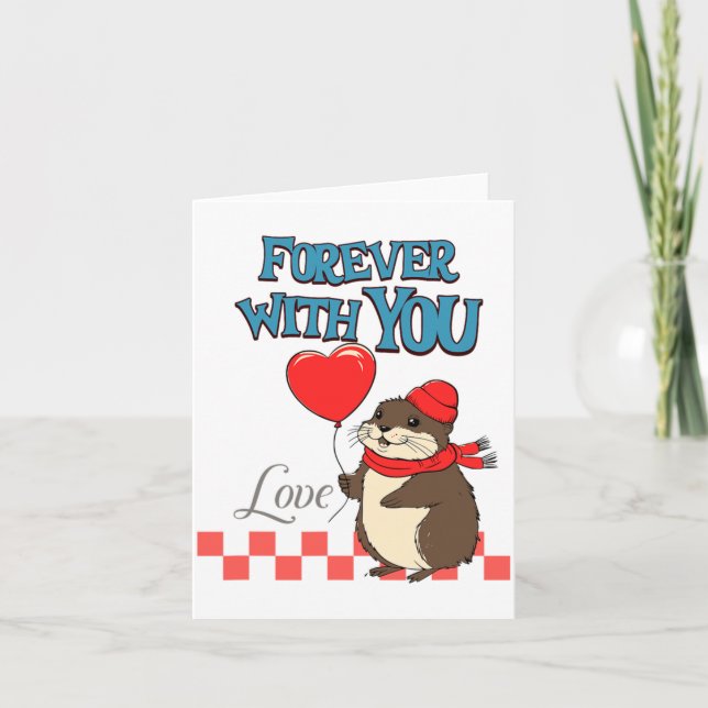 Tarjeta Muskrat Love Forever With You  (Anverso)